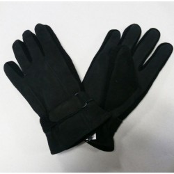 Pánské kožené rukavice tlusté - černé