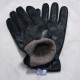Pánské kožené rukavice stažené gumou